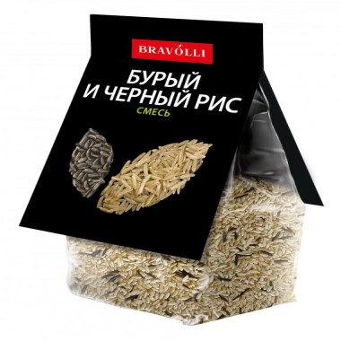 Смесь бурый и черный рис «Bravoli» 350 гр.