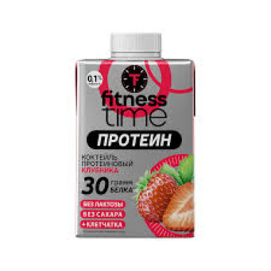 Коктейль молочный со вкусом клубники 500 г «Fitness time»