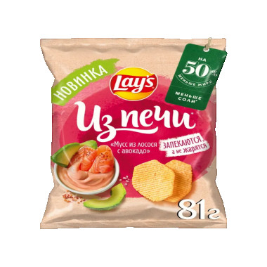 Lays чипсы мусс лосось авокадо 81 г