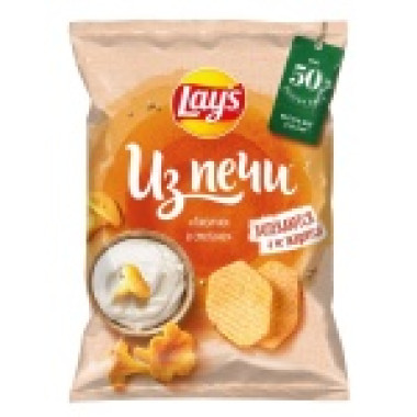 Lays Қаймаққа пеште пісірілген шантерелла чипсыларын салады, 80 г