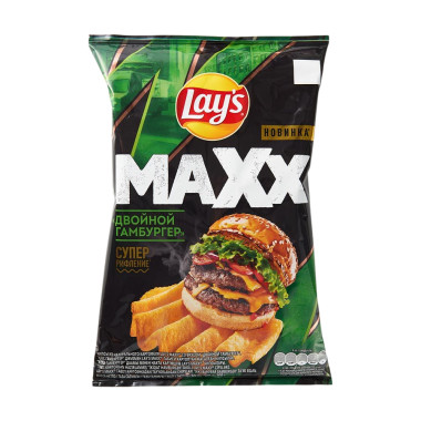 Lays Maxx қос гамбургер чипсы 100 г