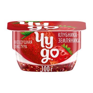 Чудо творожок клубника земляника 100гр
