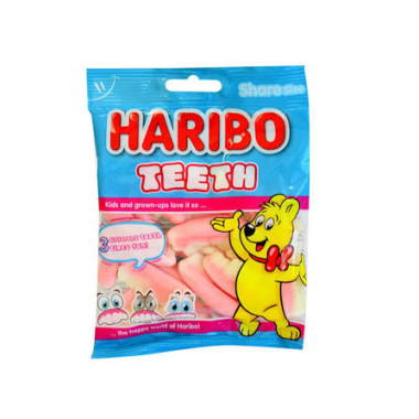 Haribo Teeth шайнайтын сагыздары, 80 г