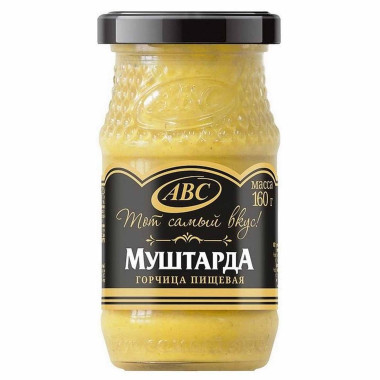 Қыша, тағам, Муштард, 160 г банка, ABC
