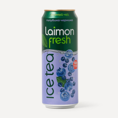 Зеленый чай Laimon Fresh голубика-черника 0,45 л
