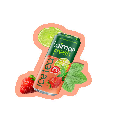Зеленый чай Laimon Fresh клубничный мохито 0,45 л