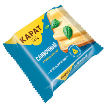 Сыр плавленый ломтики Сливочный «Карат» 130 гр.